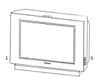 Magnavox 34PW862H/37F cabinet parts diagram