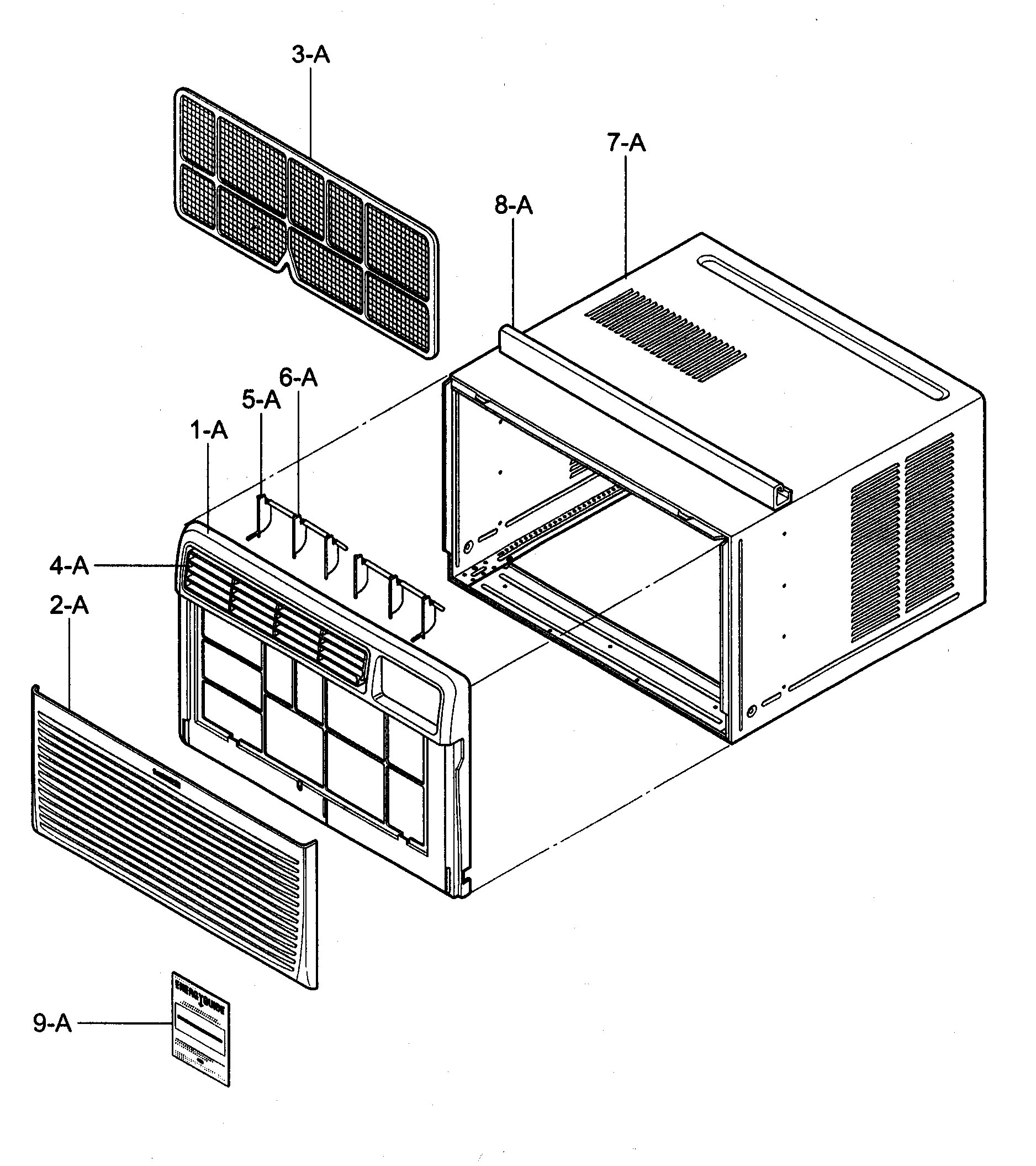 CABINET/FRONT GRILLE ASSY