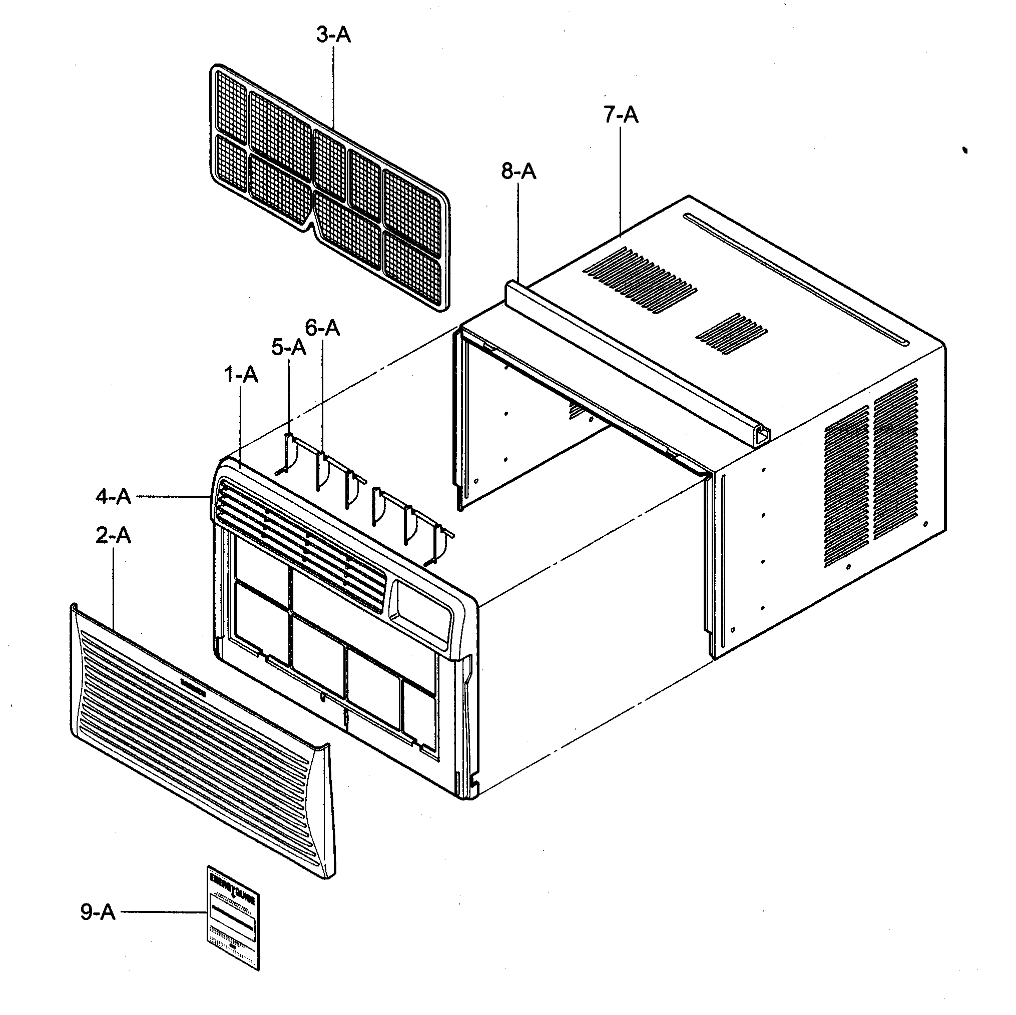 Cabinet/front grille assy