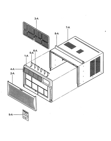 Cabinet/front grille assy
