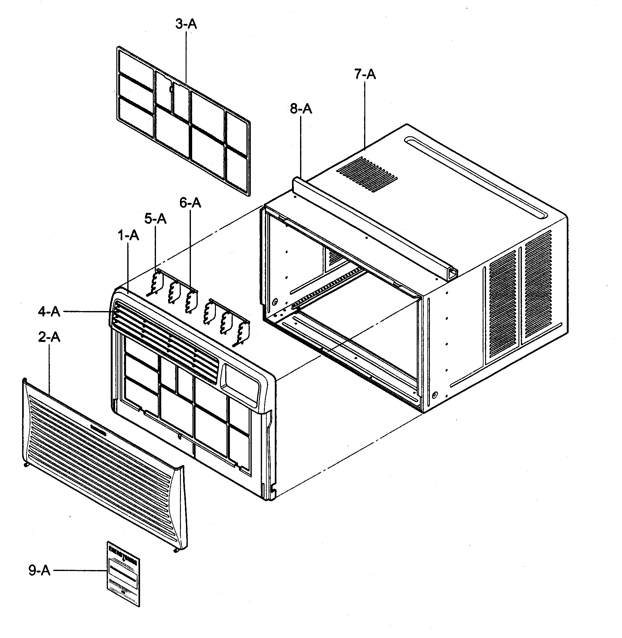 Cabinet/front grille assy