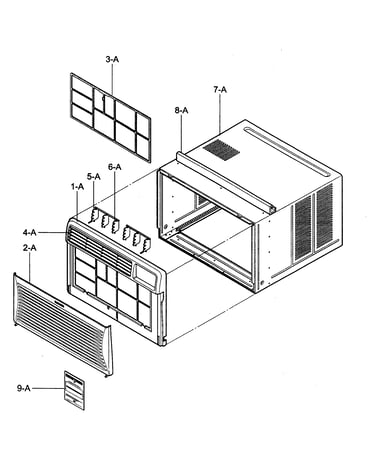 Cabinet/front grille assy