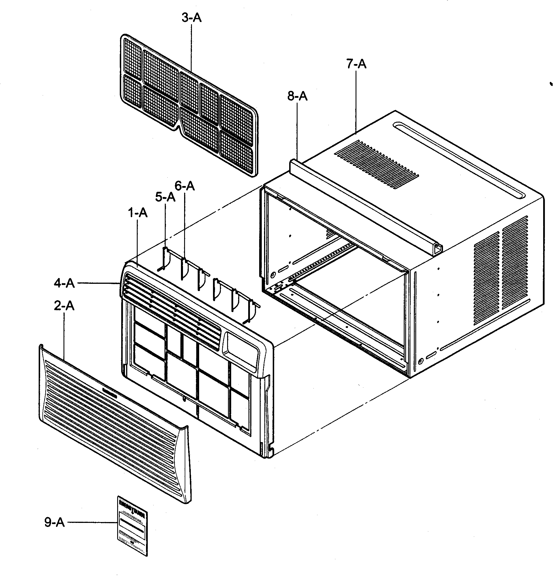 Cabinet/front grille assy
