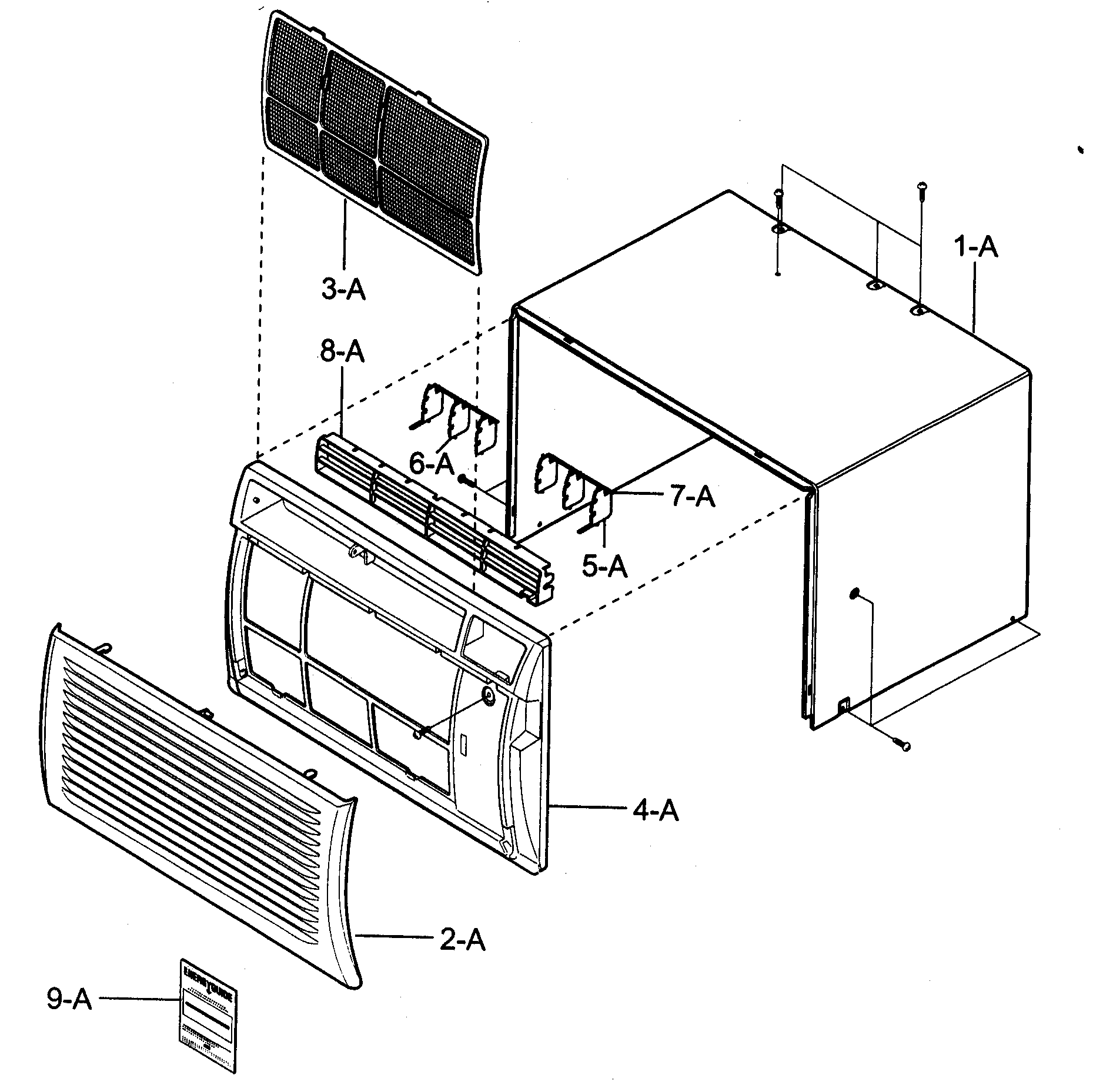 Cabinet/front grille assy