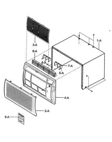 Cabinet/front grille assy