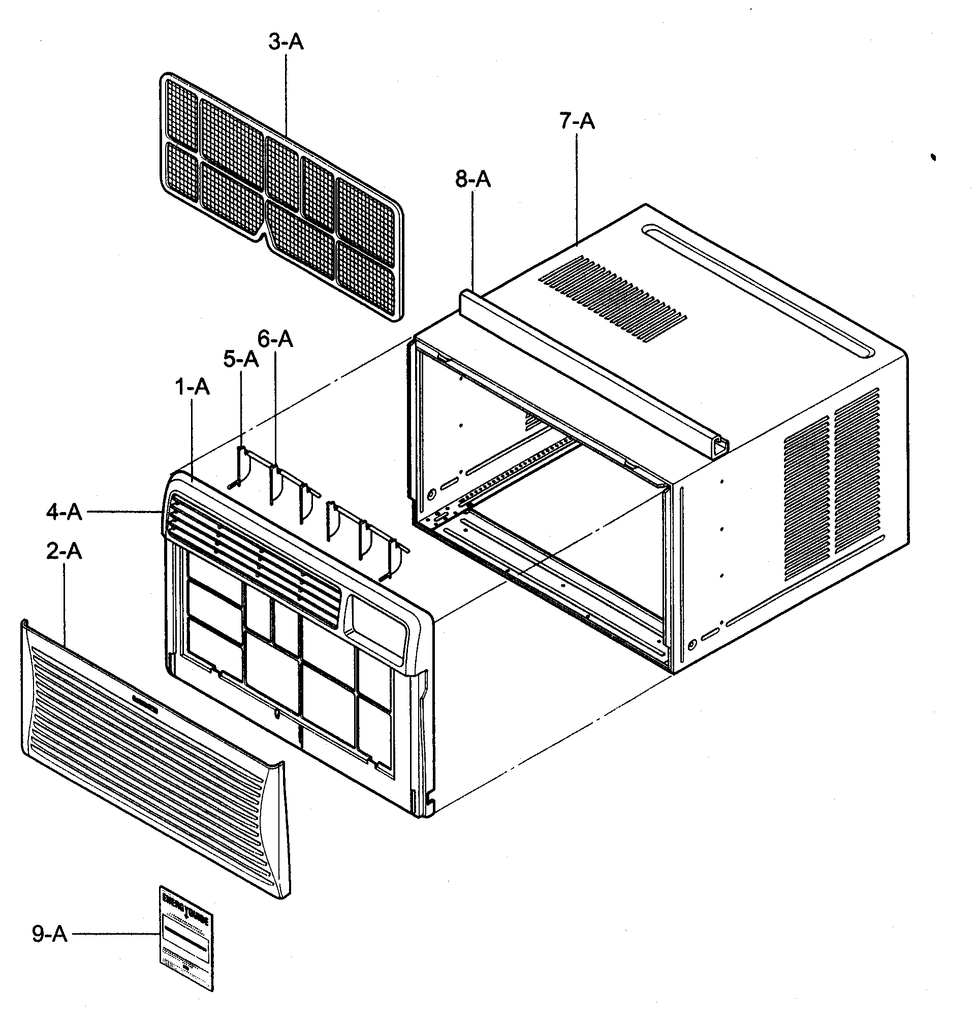 Cabinet/front grille assy