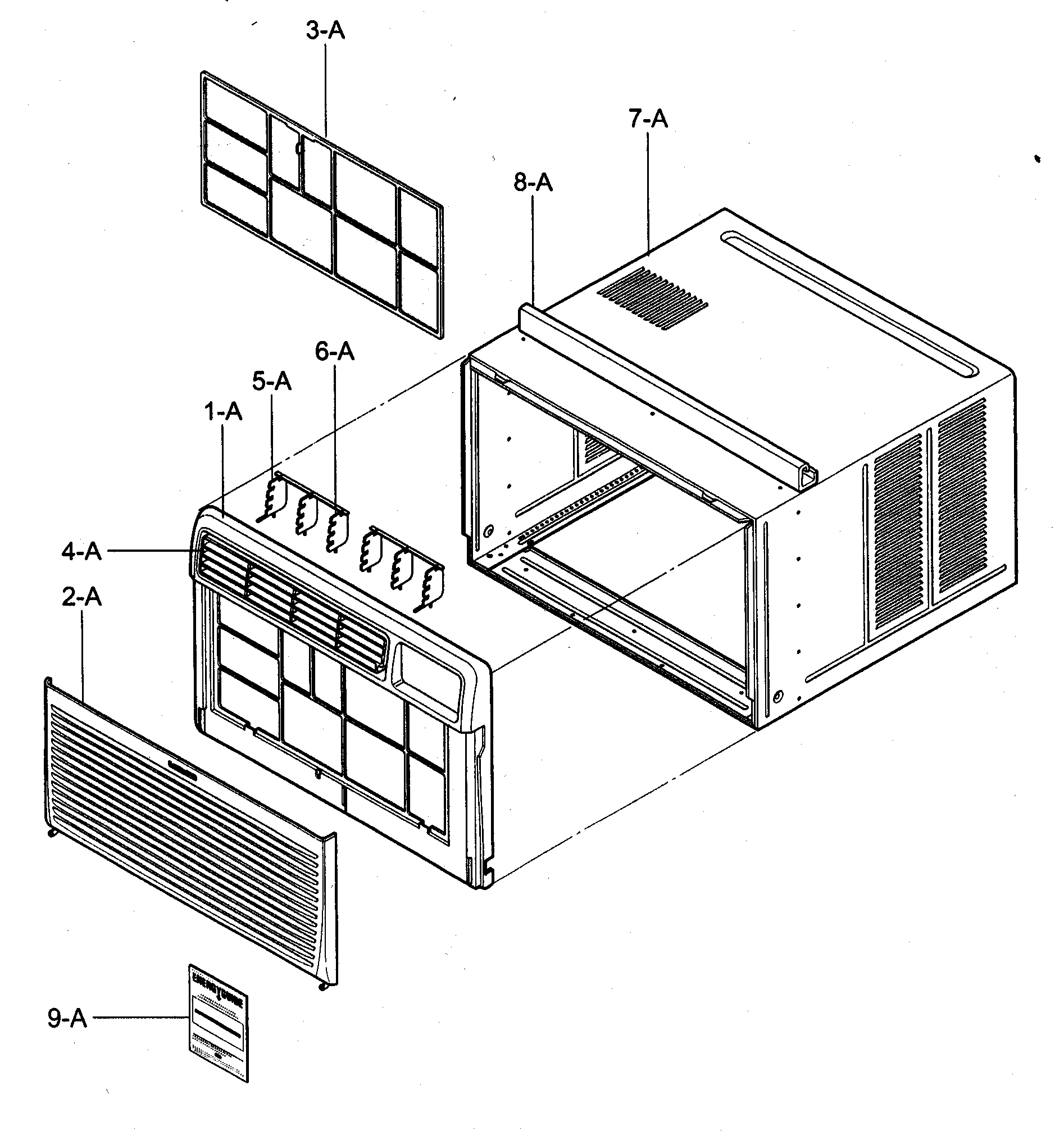 Cabinet/front grille assy