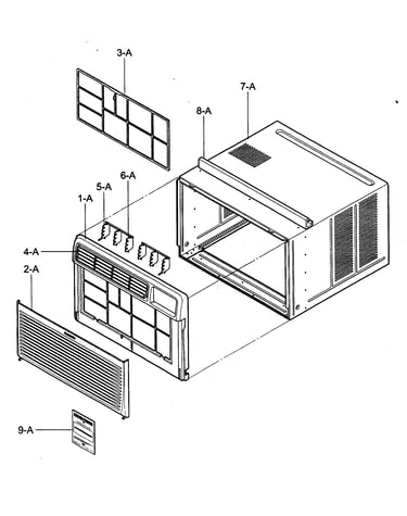 Cabinet/front grille assy