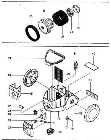 Body base assy/motor assy