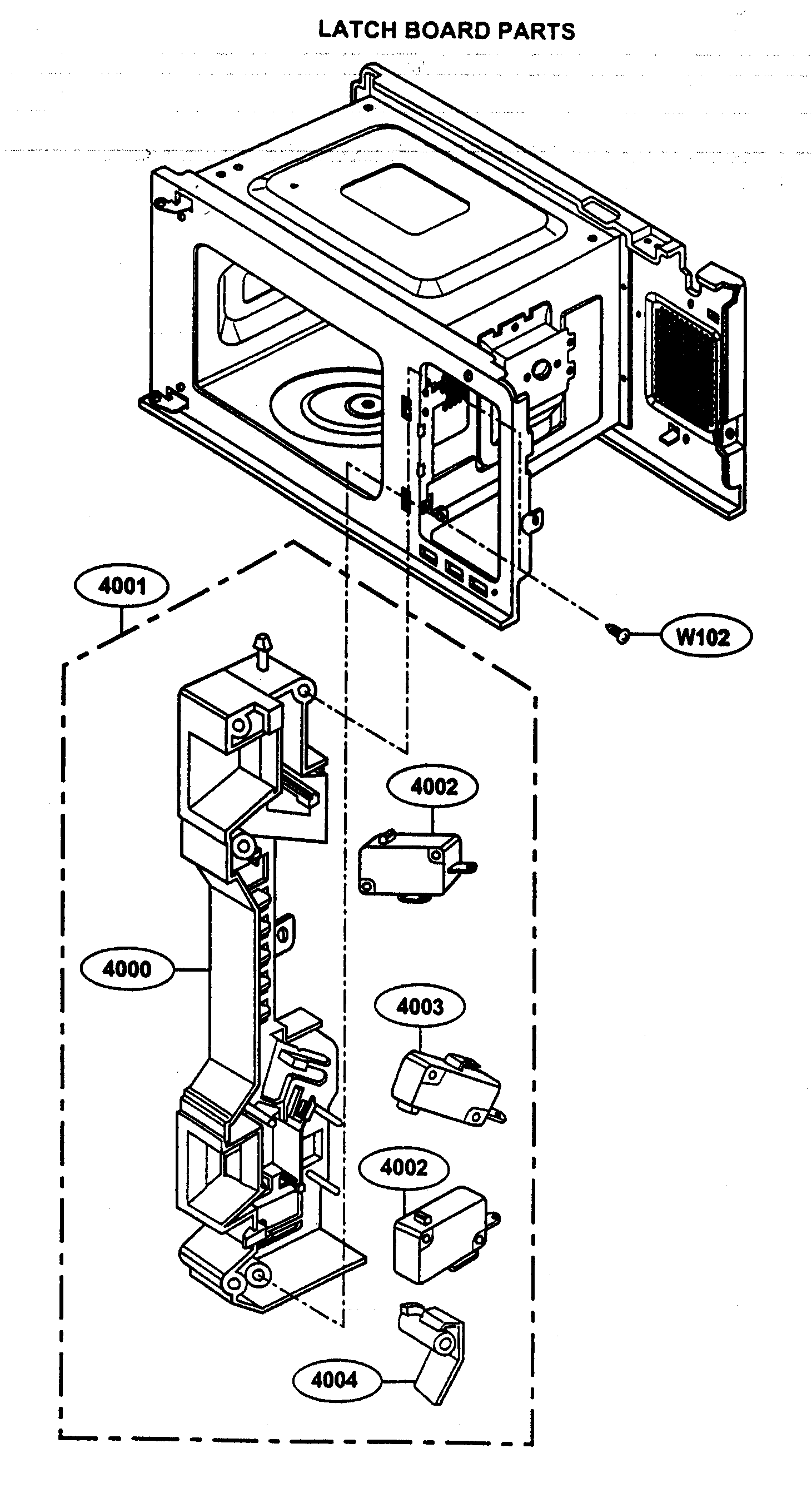 Latch board parts