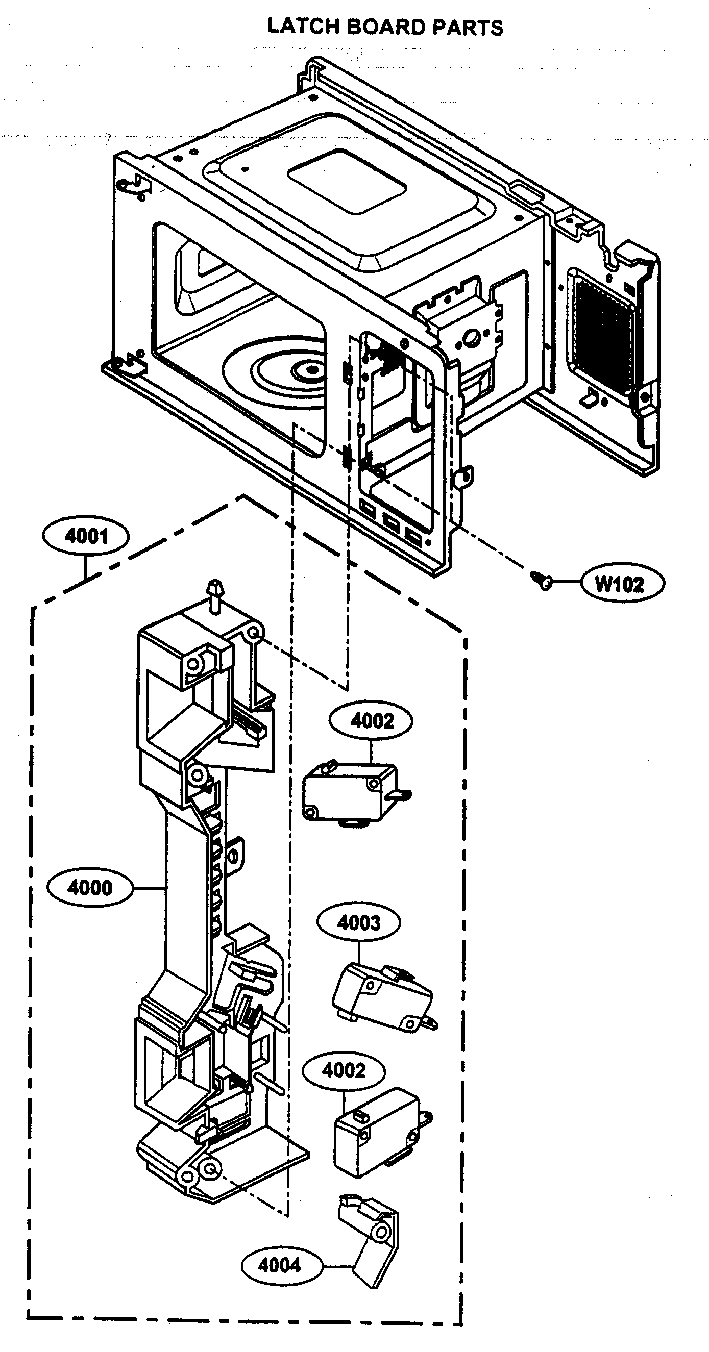 Latch board parts