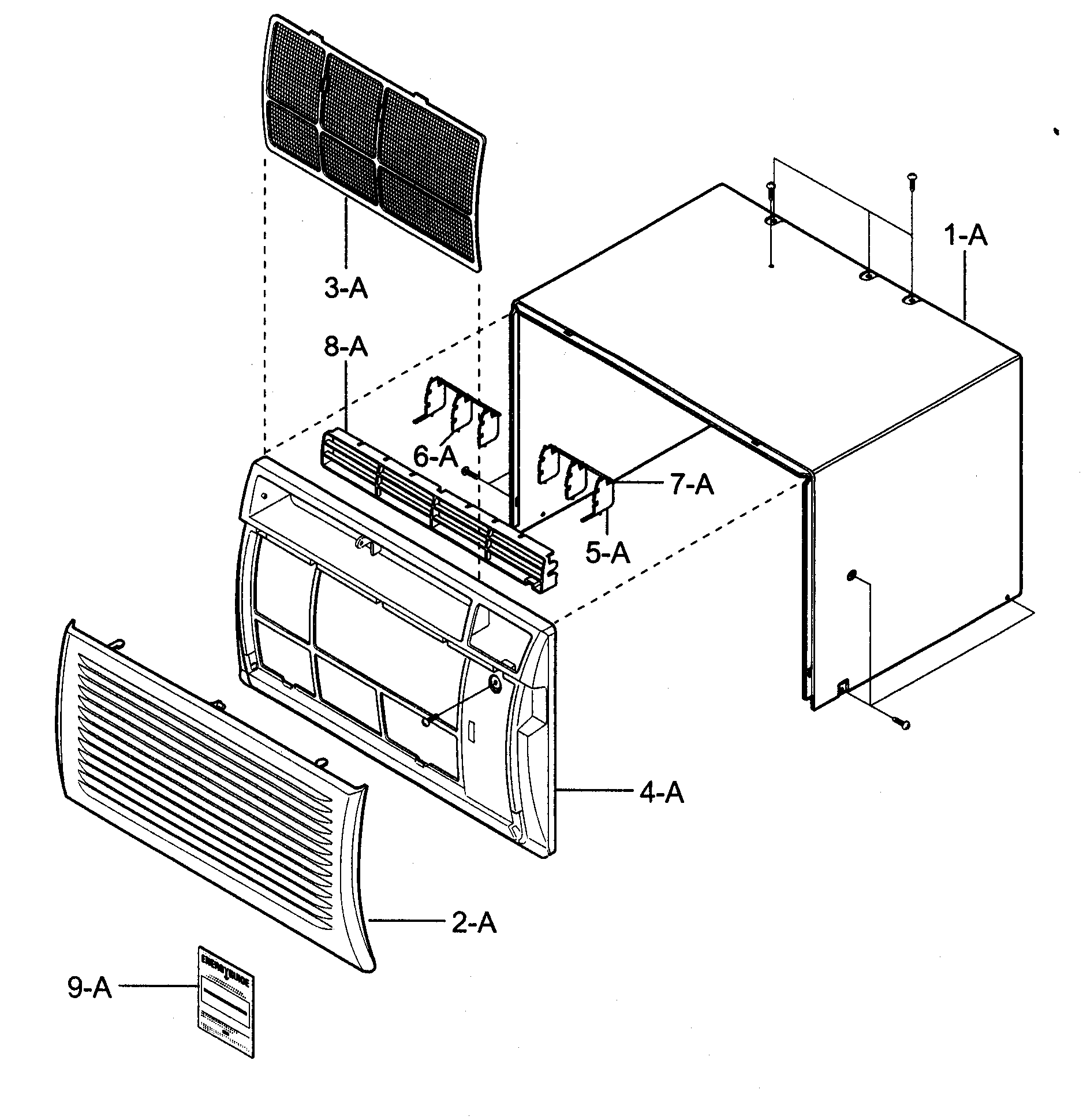 Cabinet/front grille assy