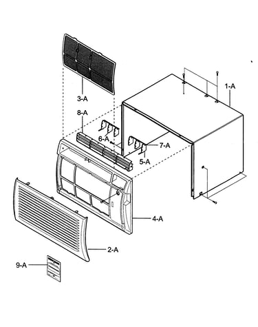 Cabinet/front grille assy
