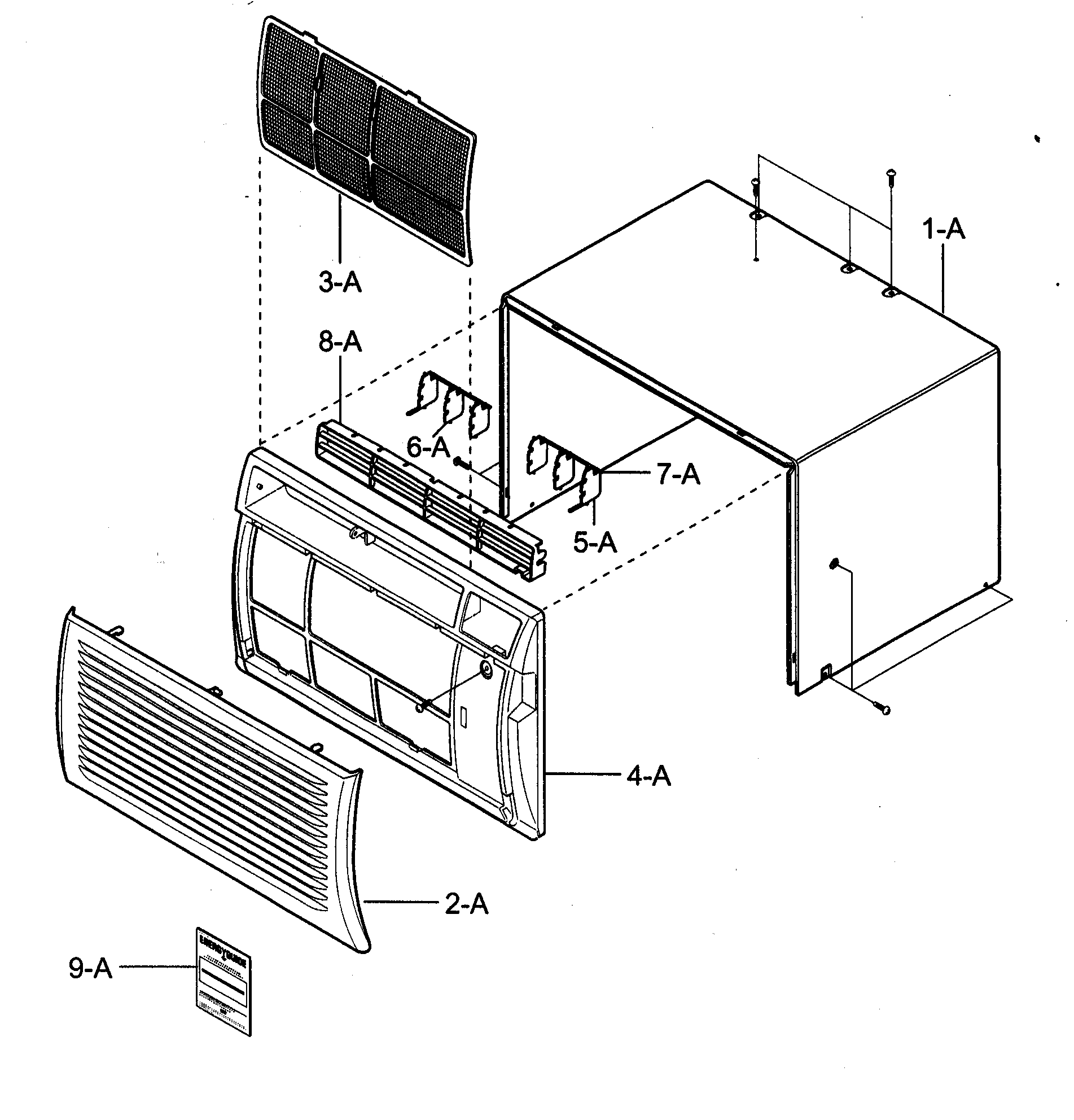 Cabinet/front grille assy
