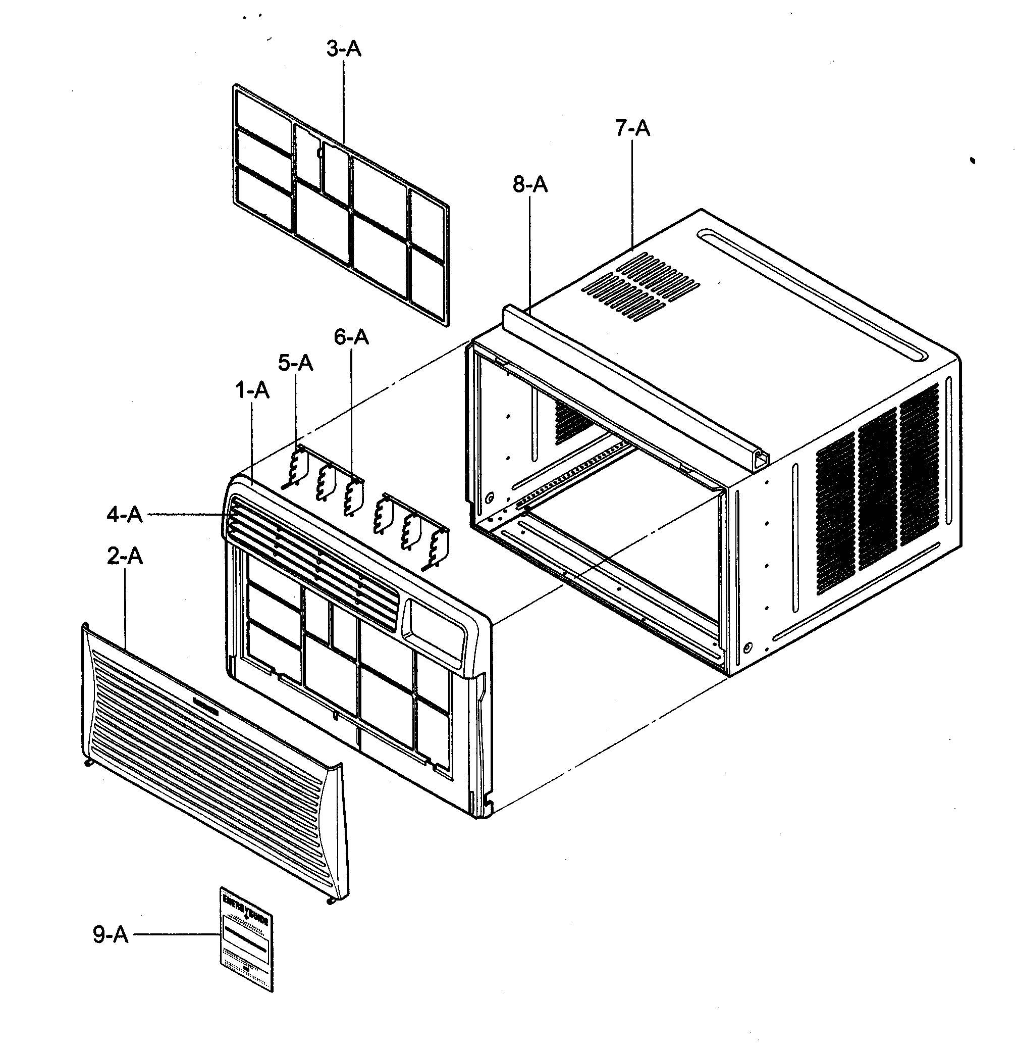 Cabinet/front grille assy