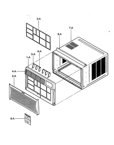 Cabinet/front grille assy