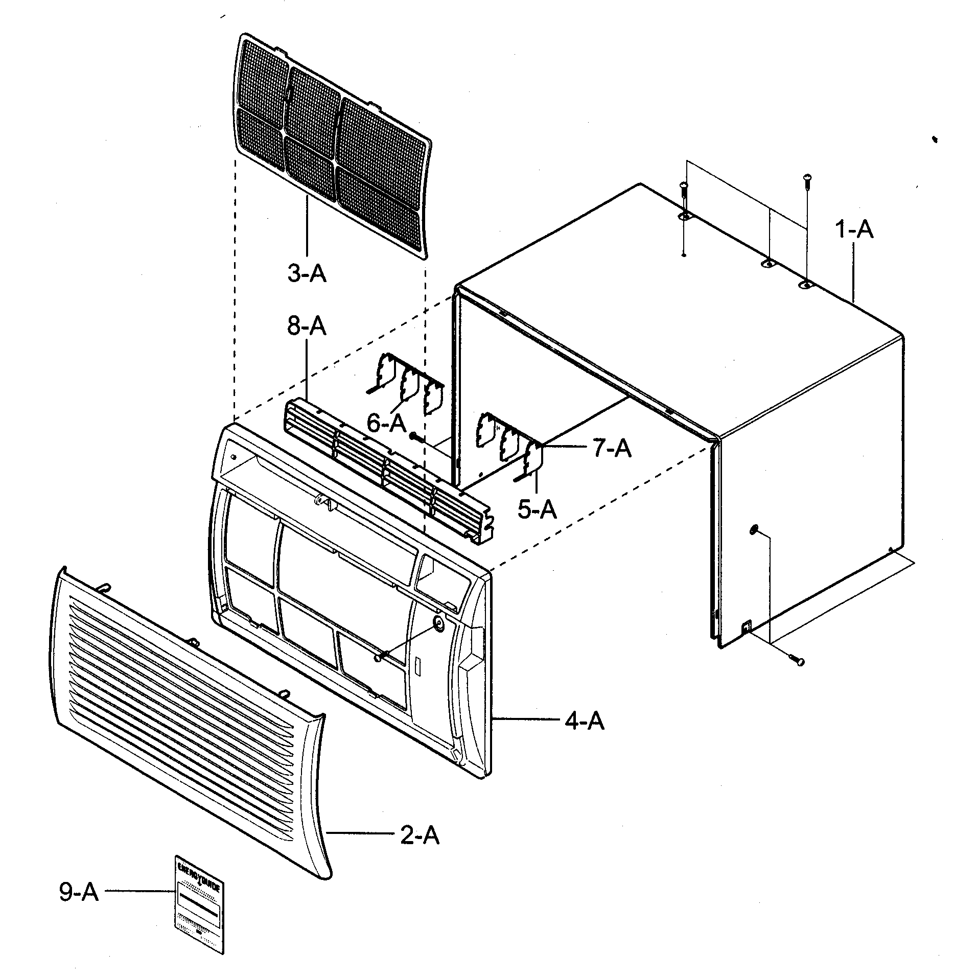 Cabinet/front grille assy