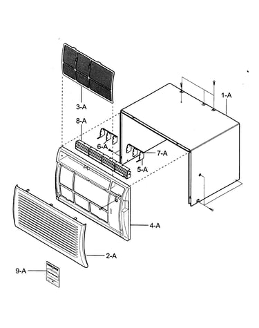 Cabinet/front grille assy