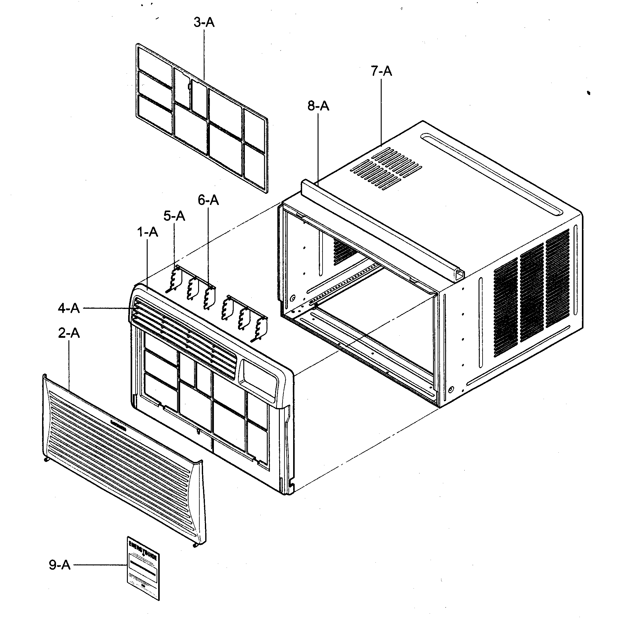 Cabinet/front grille assy