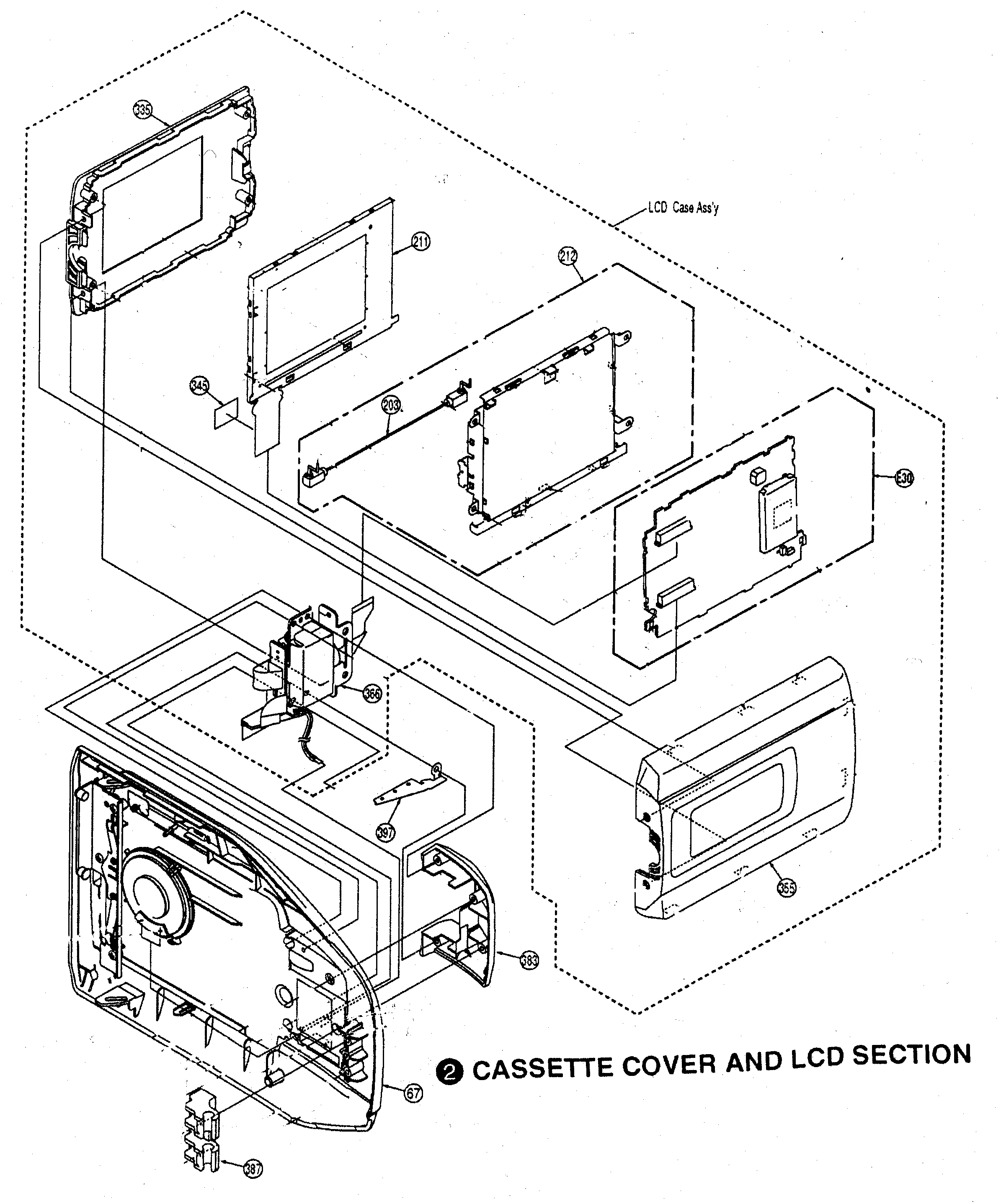 CASSETTE COVER/LCD