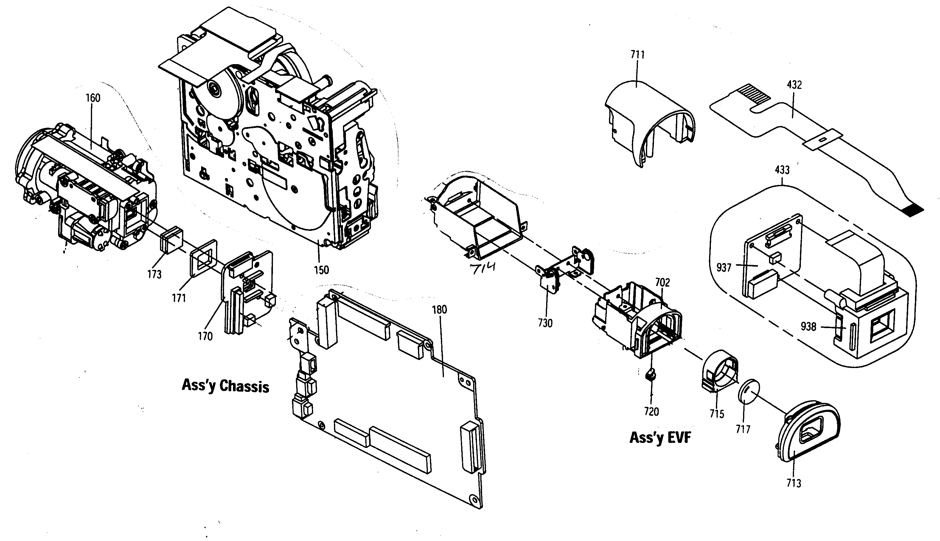 Chassis/evf assy