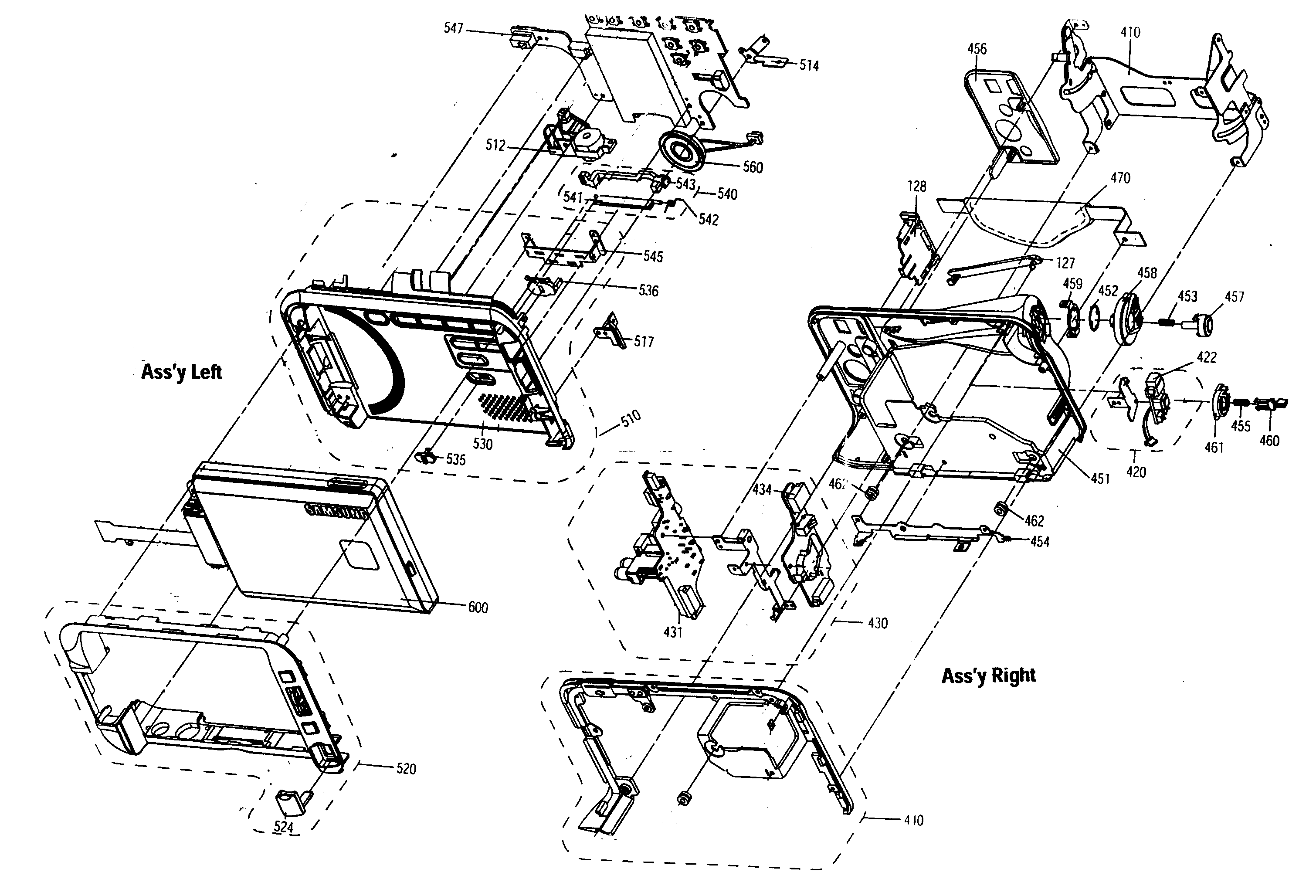 Cabinet left/right assy