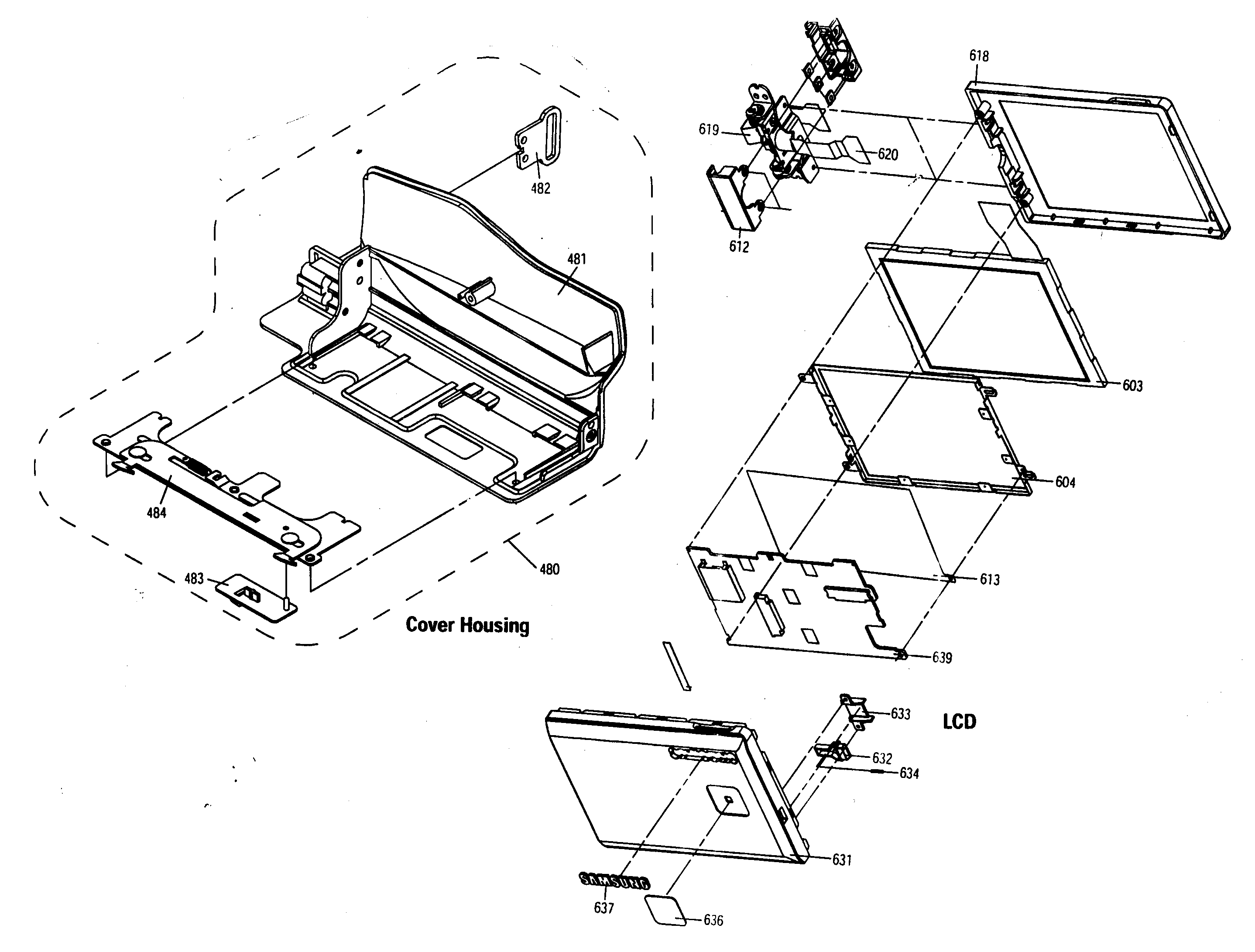 Cover housing/lcd