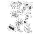 Sharp AF-R80EX cabinet parts diagram
