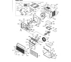 Sharp AF-S80EX cabinet parts diagram