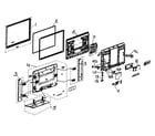 Hitachi 42HDT20-A cabinet parts 2 diagram