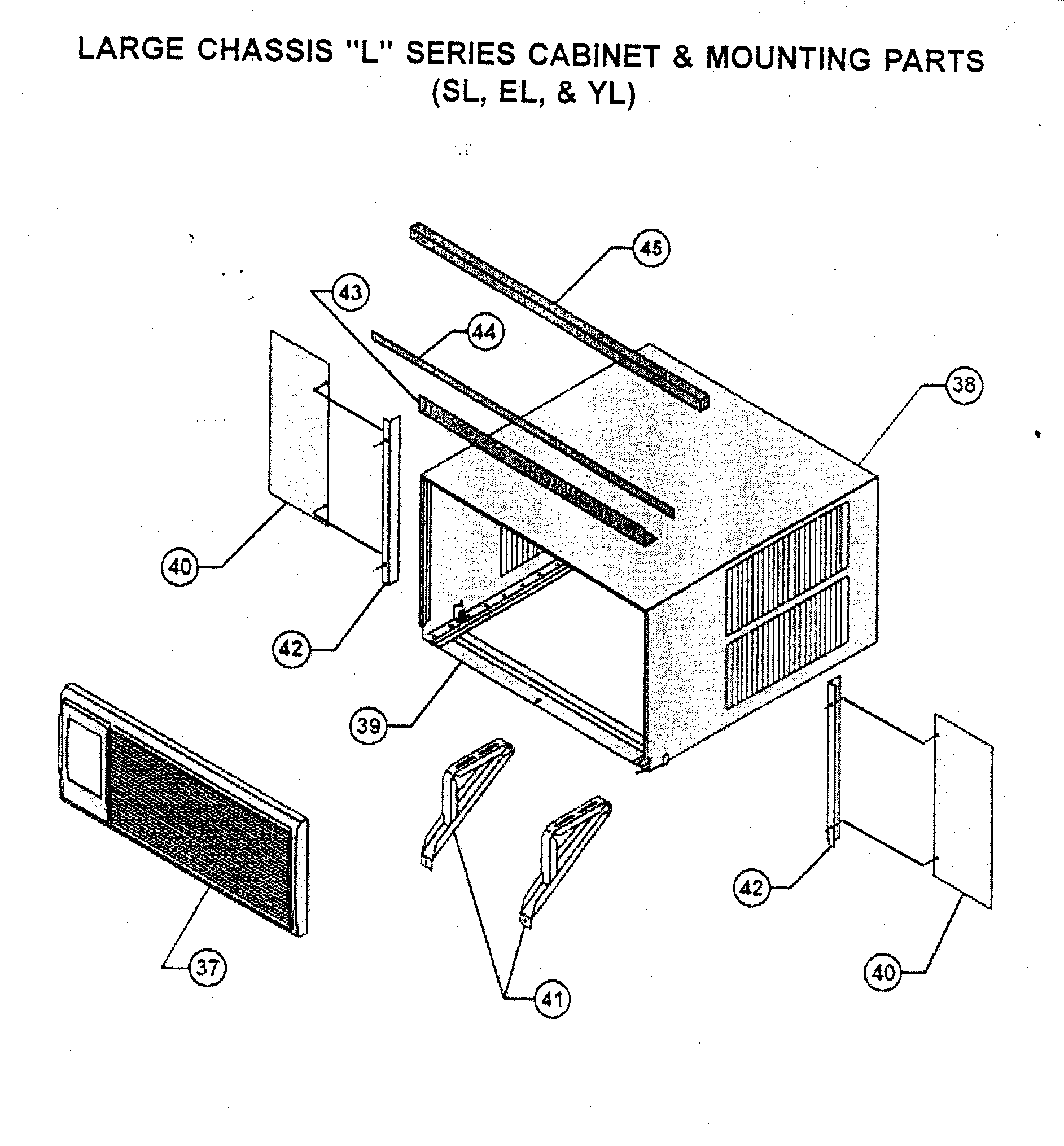 Cabinet/mounting parts