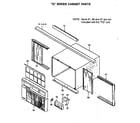 Friedrich KQ05E10B-B cabinet/mounting parts diagram