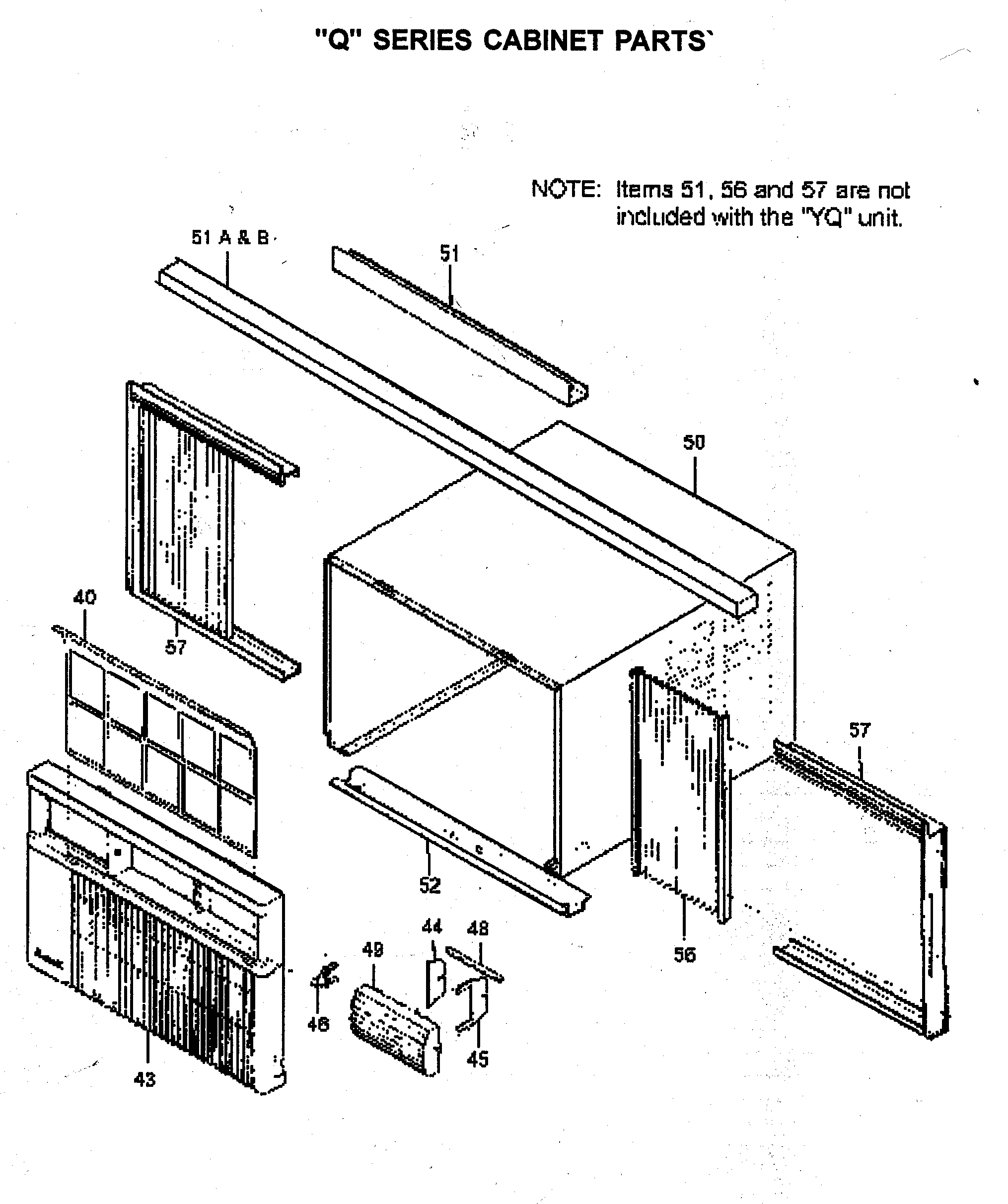 Cabinet/mounting parts