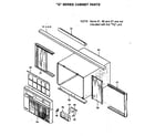 Friedrich KQ06J10B-A cabinet/mounting parts diagram