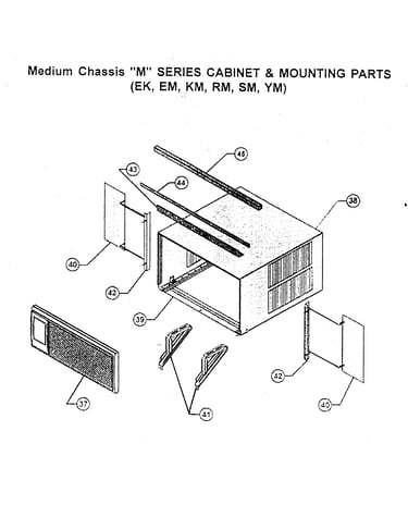 Cabinet/mounting parts