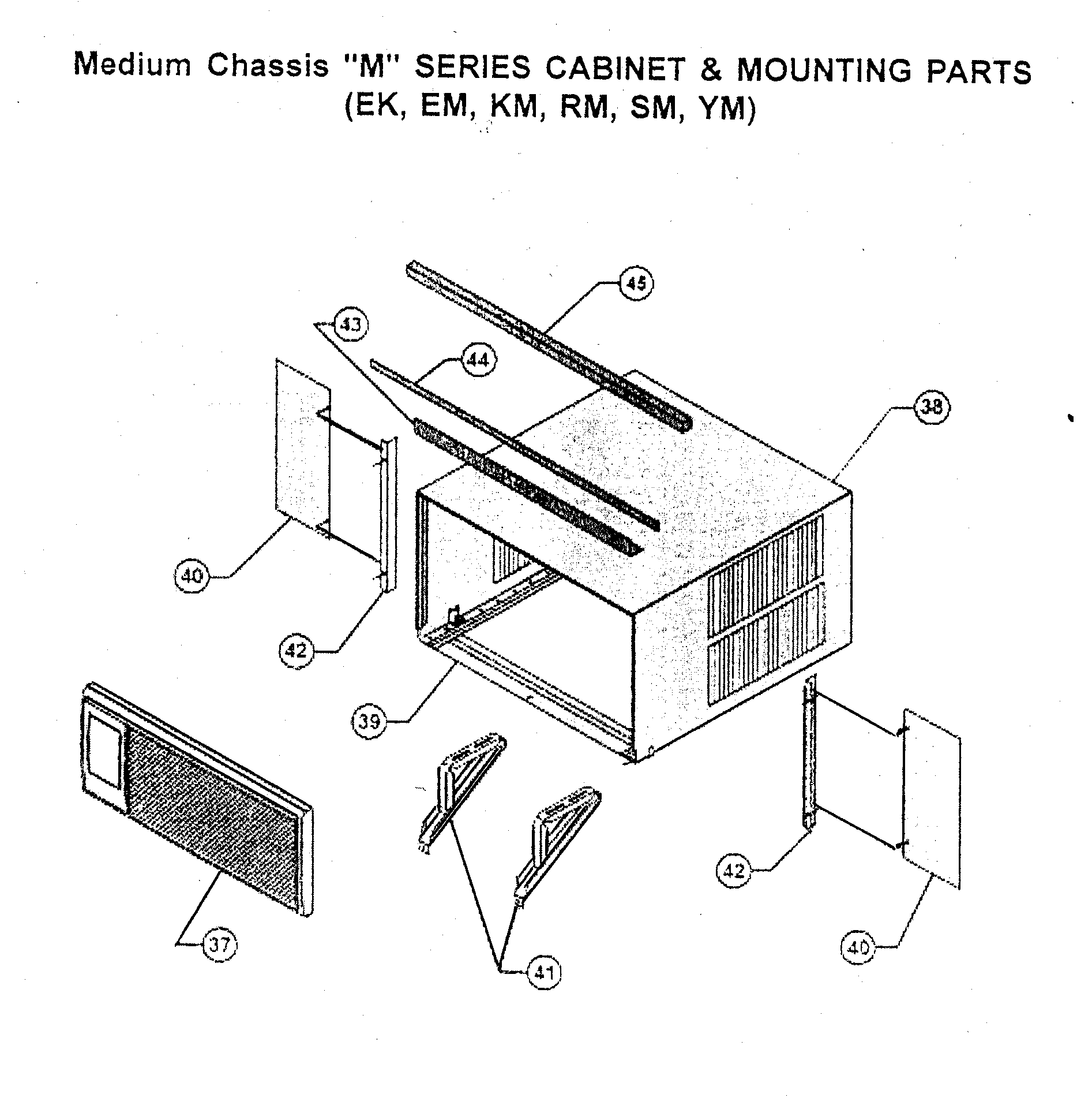 Cabinet/mounting parts