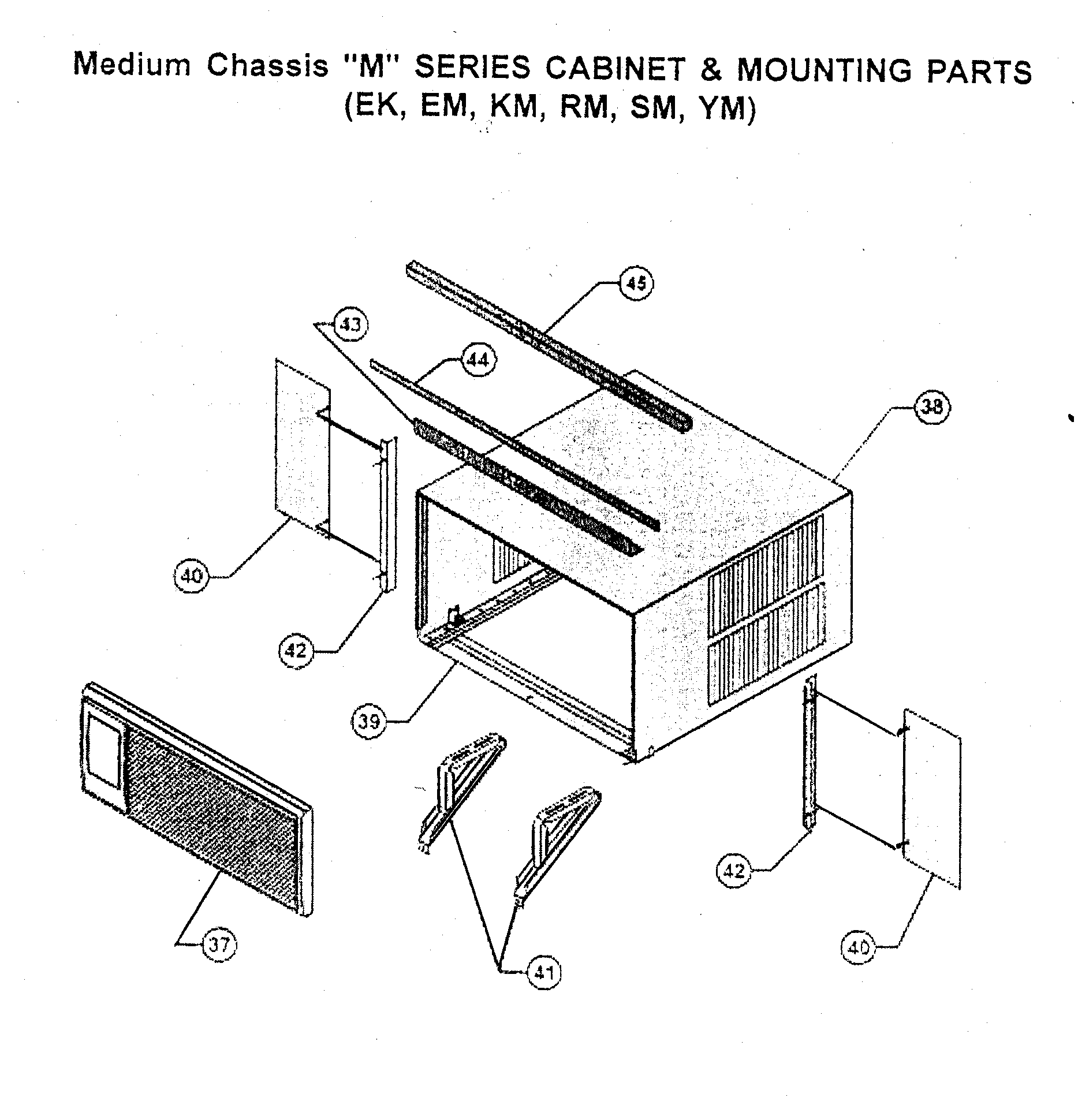 Cabinet/mounting parts
