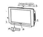 Philips 30PW6341 cabinet parts diagram