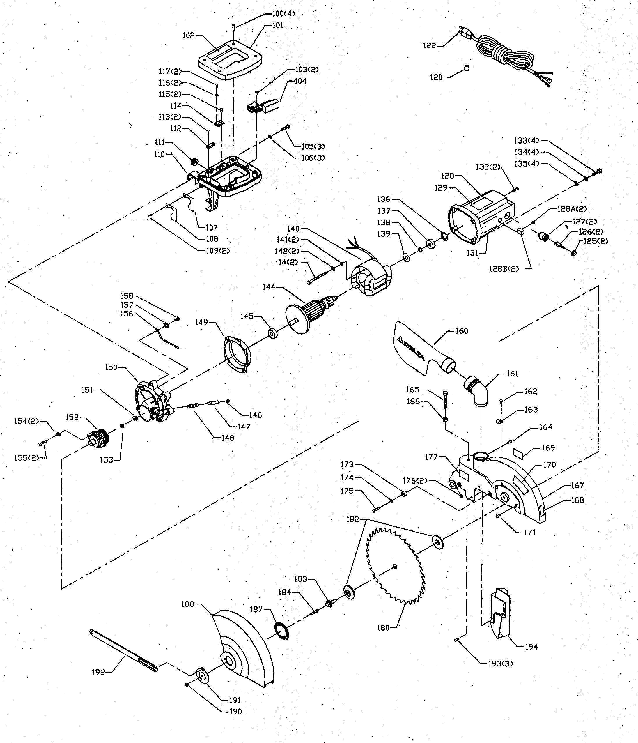 Motor/arm assy