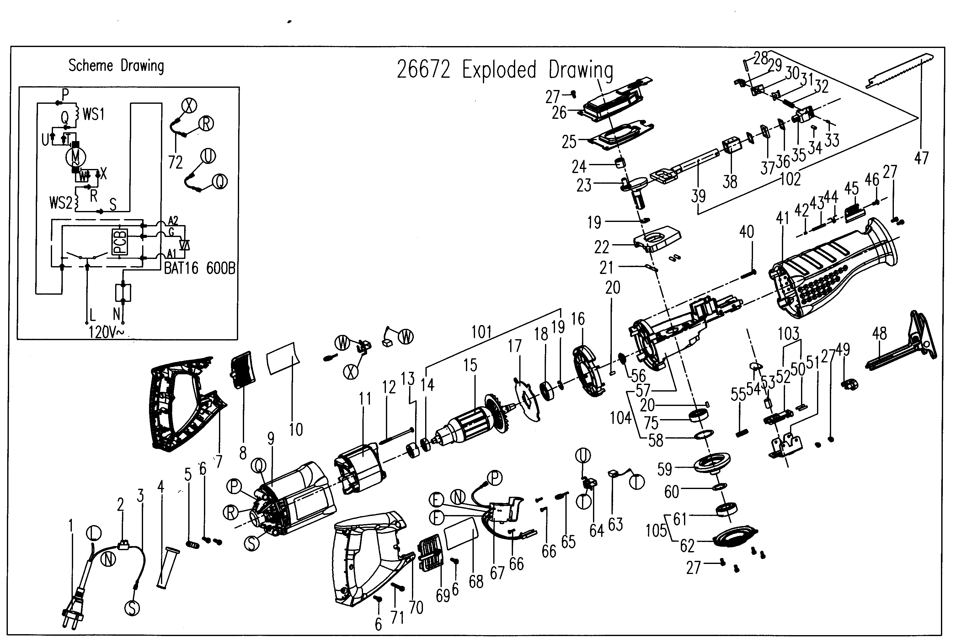 Housing assy/wrirnf diagram
