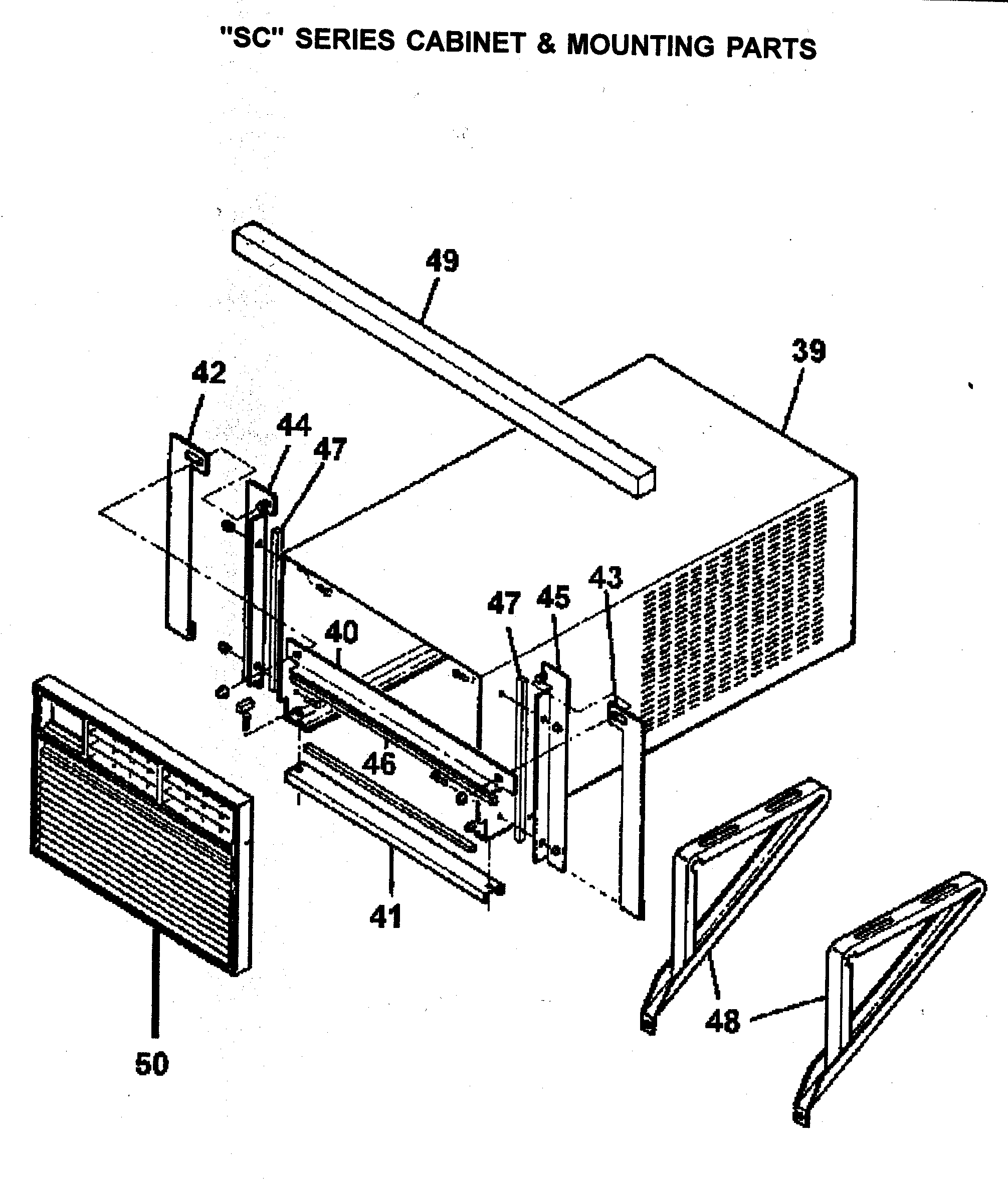 Cabinet/mounting parts