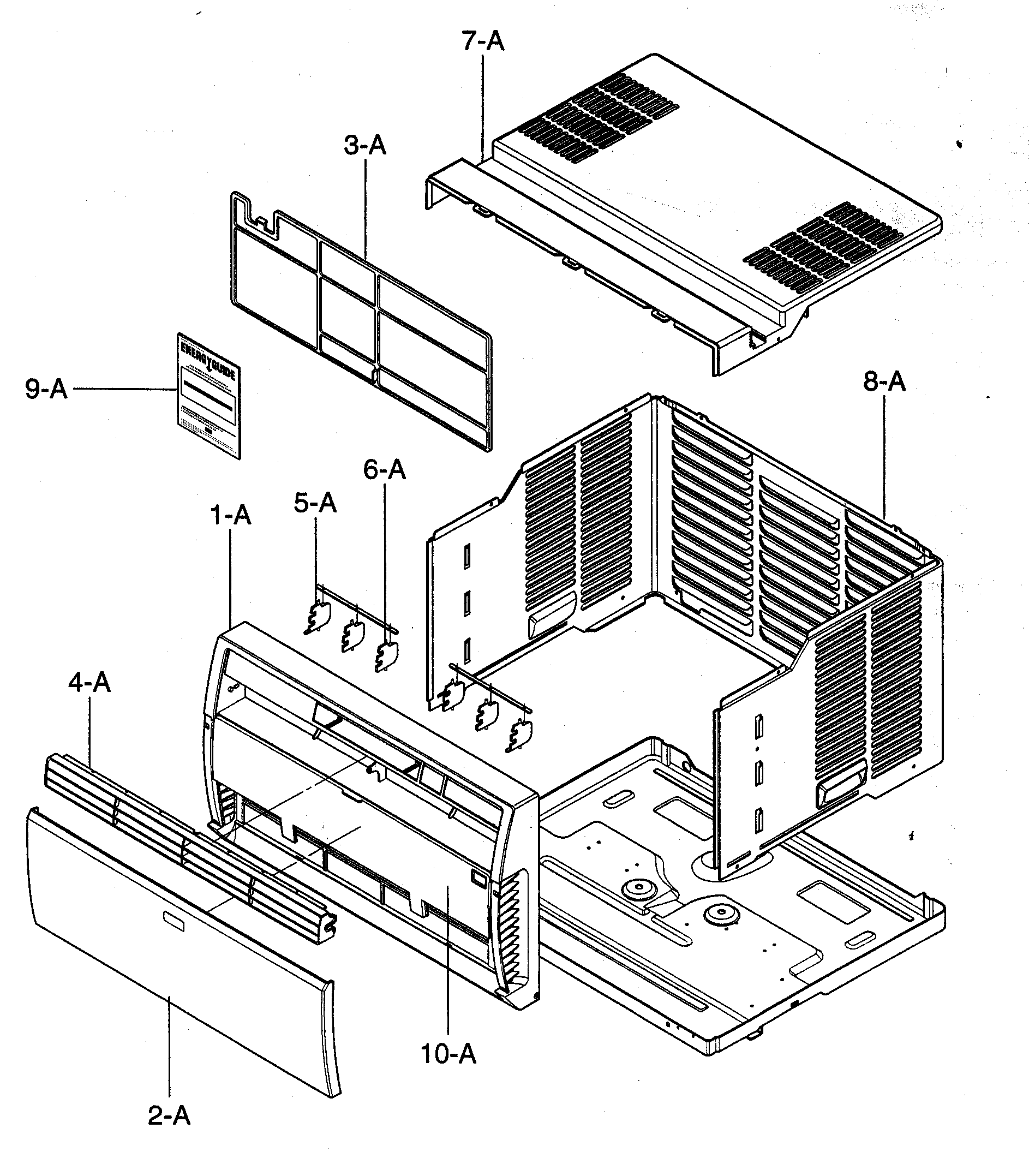 Cabinet/front grille assy