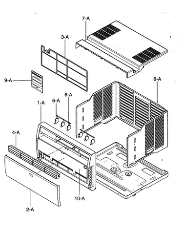 Cabinet/front grille assy
