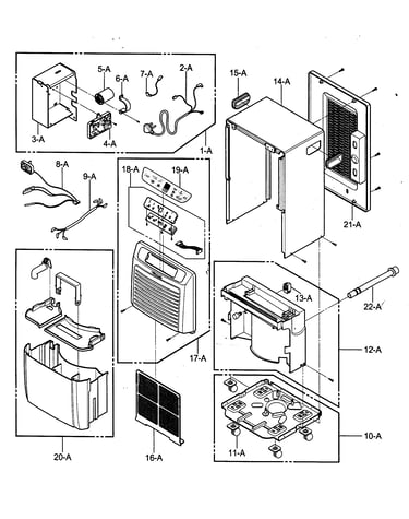 Outer case/control parts