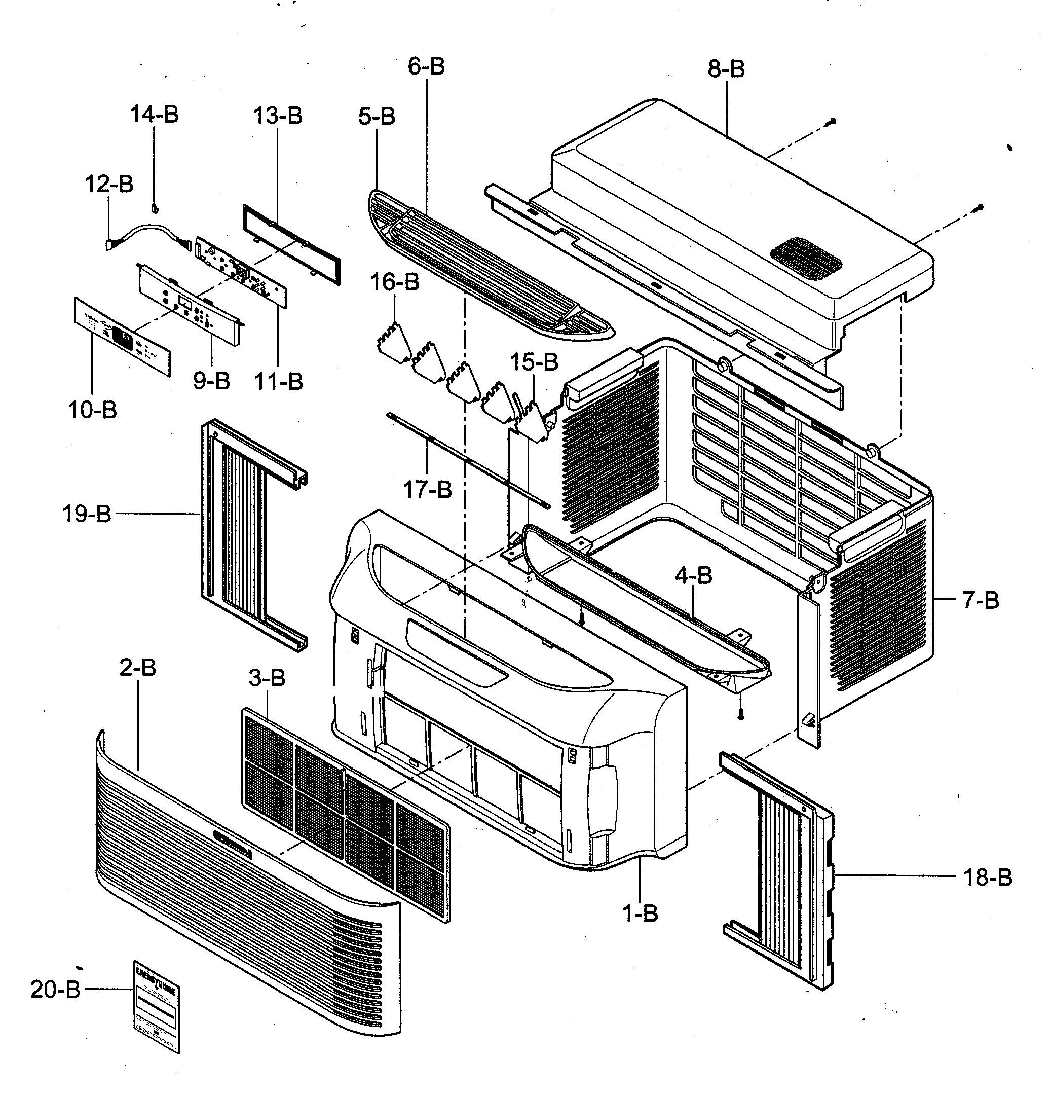 Cabinet/front grille assy