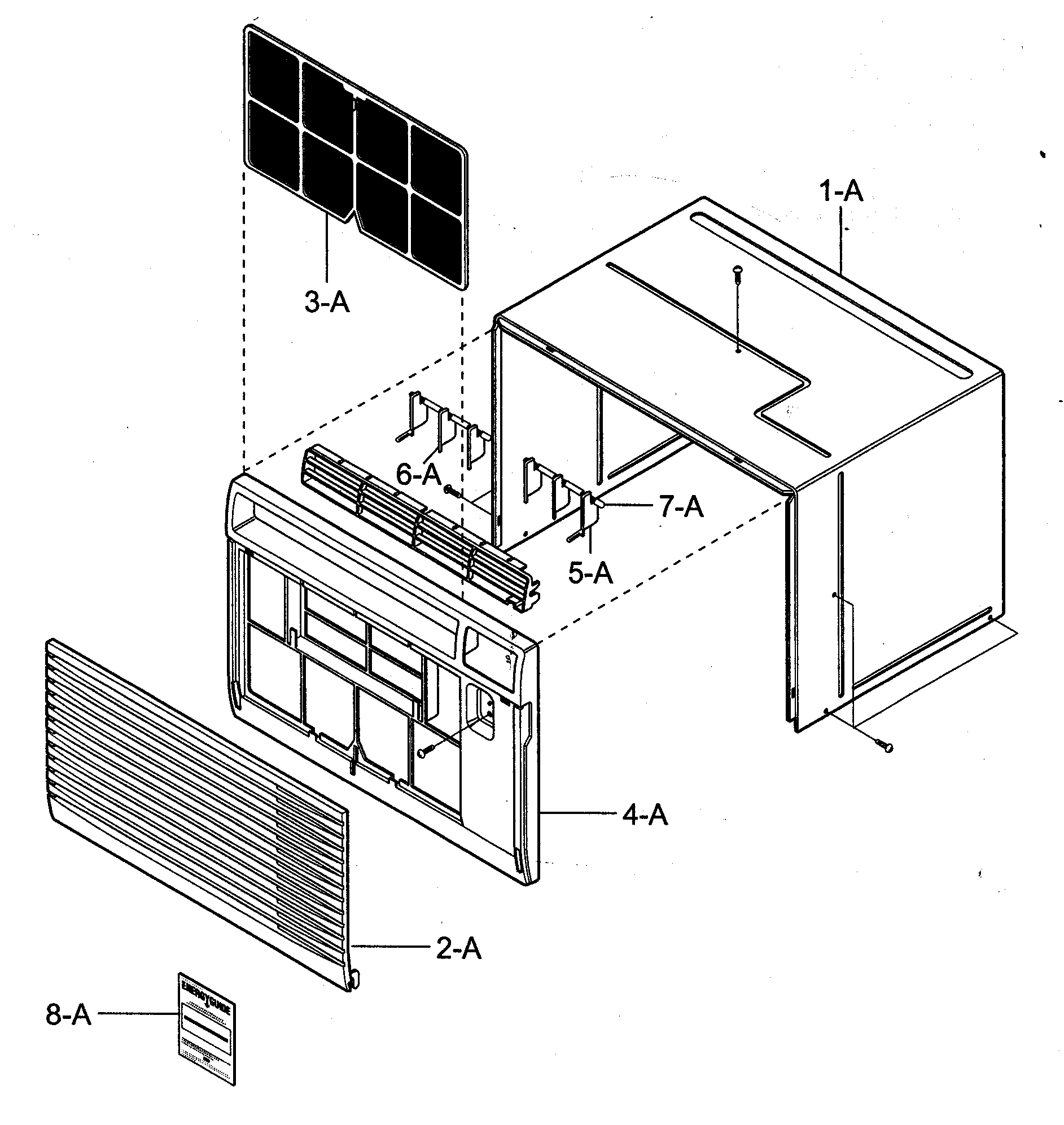 CABINET/FRONT GRILLE ASSY