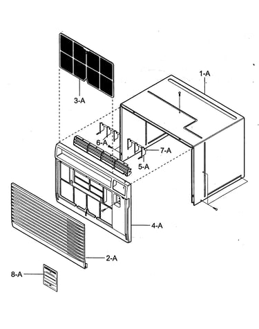 Cabinet/front grille assy