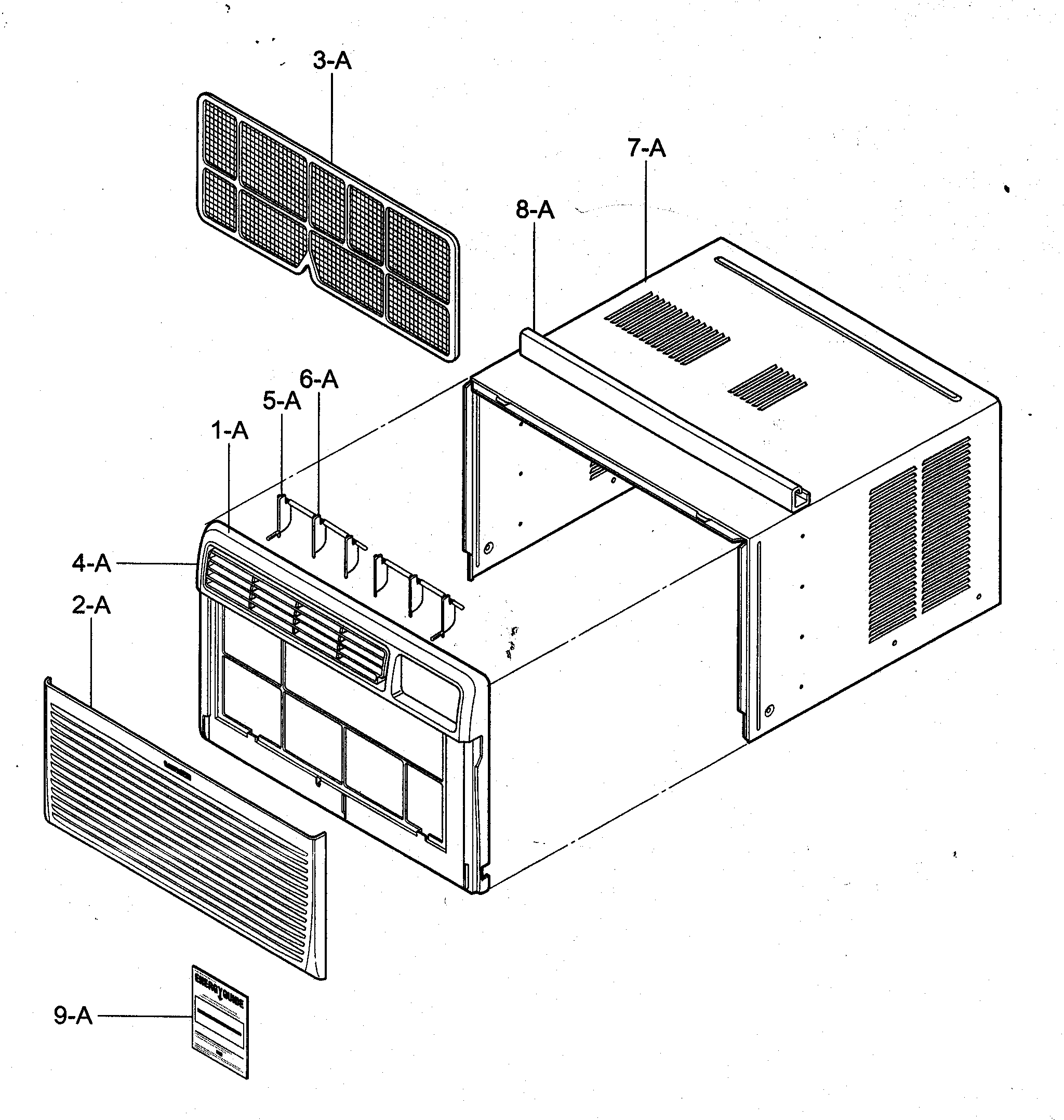 CABINET/FRONT GRILLE ASSY