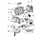 LG DLE5977W drum/motor assy diagram