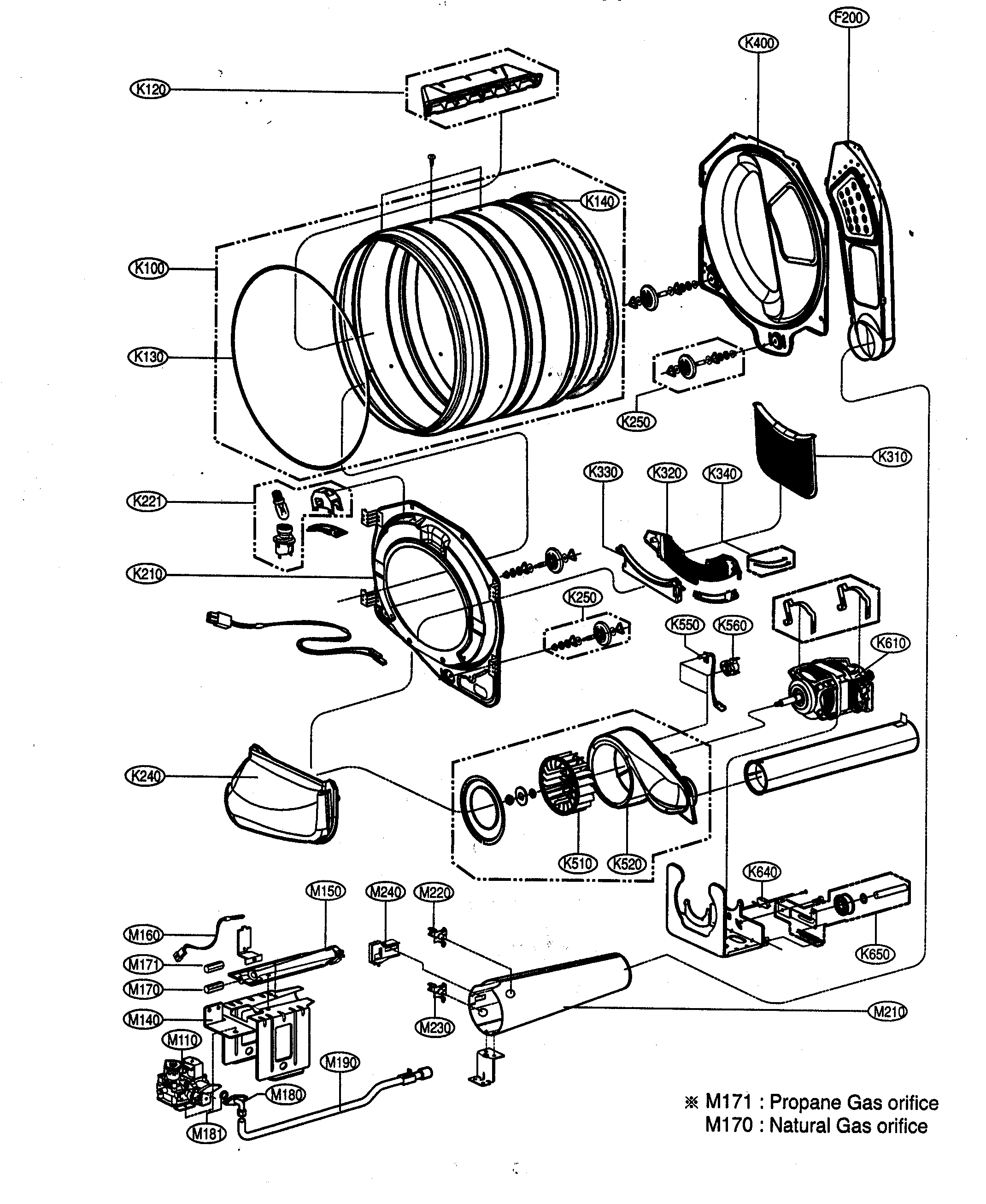 Drum/motor assy